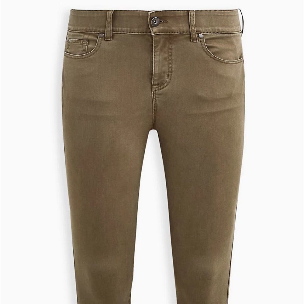 ❤️NWT TORRID CROP BOMBSHELL SKINNY SUPER SOFT HIGH-RISE JEAN BROWNISH TAN - Picture 8 of 10